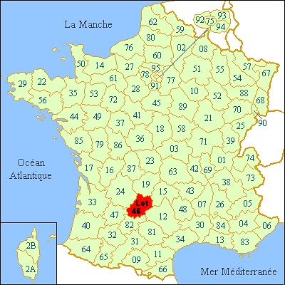 Carte des départements de France